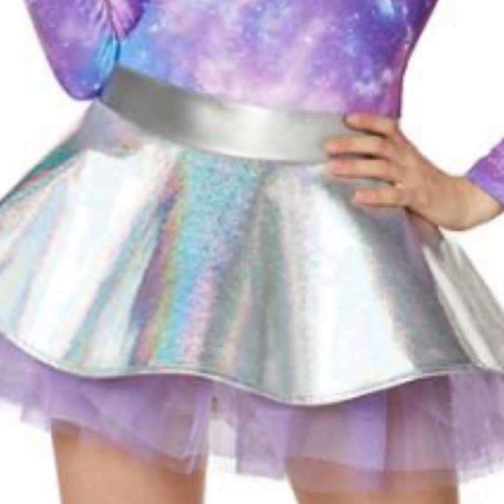 Holographic light up alien skirt